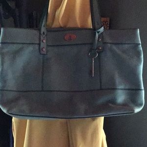 Fossil large purse in light turquoise.